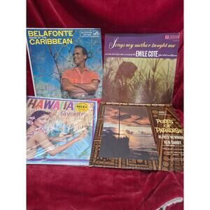 Island & Hawaiian Vinyl Lot – Belafonte, Ports of Paradise + More (4 LPs)